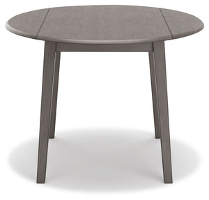 Shullden - Round Drm Drop Leaf Table - Gray - R&R Furniture Gallery (Fountain Valley, CA)