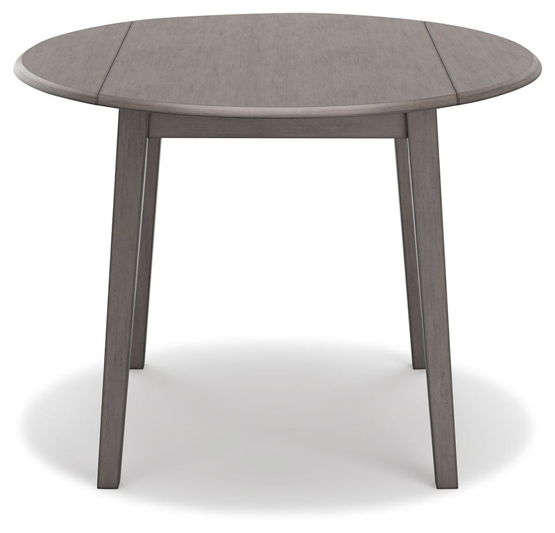 Shullden - Round Drm Drop Leaf Table - Gray - R&R Furniture Gallery (Fountain Valley, CA)