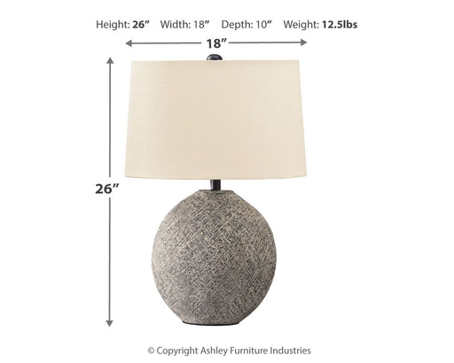 Harif - Paper Table Lamp  - Beige - R&R Furniture Gallery (Fountain Valley, CA)
