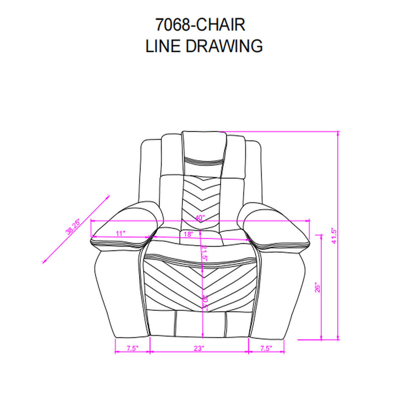 Raize - Power Living Room Set With Storage Console And Cup Holders