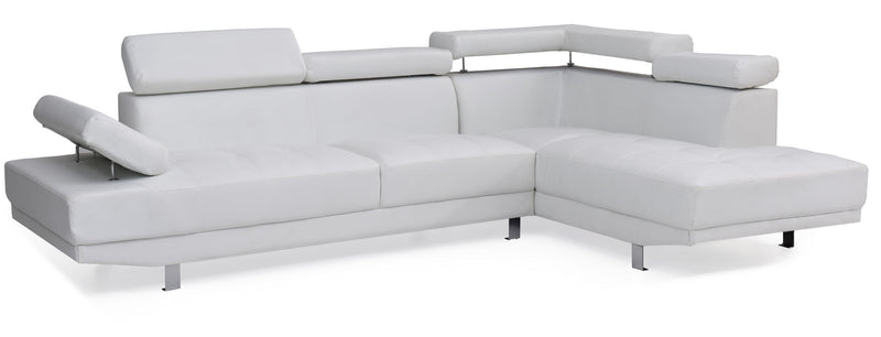Comfort sectional from Glory Furniture's Riveredge collection featuring plush upholstery and a modern stationary design.