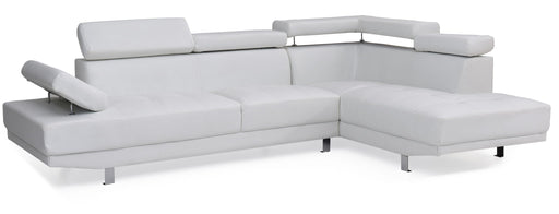 Comfort sectional from Glory Furniture's Riveredge collection featuring plush upholstery and a modern stationary design.