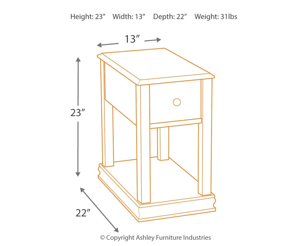 Breegin - Chair Side End Table - Removable Tray - Brown - R&R Furniture Gallery (Fountain Valley, CA)