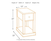 Breegin - Chair Side End Table - Removable Tray - Brown - R&R Furniture Gallery (Fountain Valley, CA)