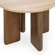 Idella - Travertine Round Table - R&R Furniture Gallery (Fountain Valley, CA)