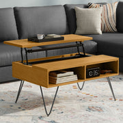 Hunter - Lift Top Coffee With Hidden Storage - Oak - R&R Furniture Gallery (Fountain Valley, CA)