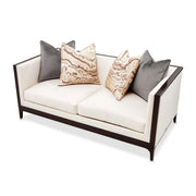 Belmont Place - Loveseat - Cream / Espresso - R&R Furniture Gallery (Fountain Valley, CA)