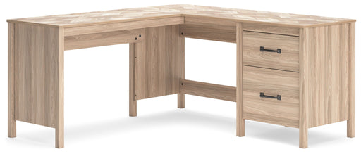 Battelle - 60" Home Office Desk With Return - Tan - R&R Furniture Gallery (Fountain Valley, CA)