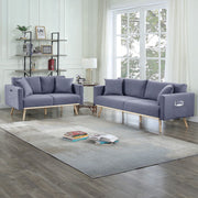 Easton - Fabric Living Room Set With USB Charging Ports Pockets And Pillows (Set of 2) - R&R Furniture Gallery (Fountain Valley, CA)
