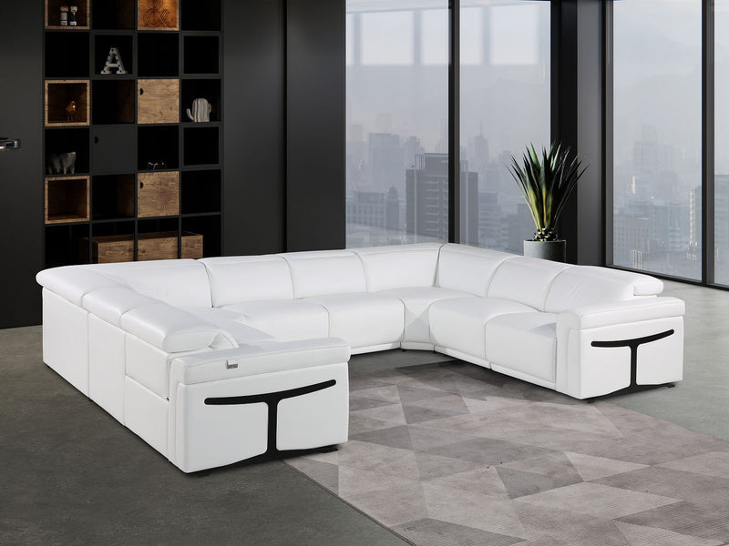 1126 - 8-Piece U-Shaped Sectional Sofa In With 4 Power Recliners & Power Headrests - R&R Furniture Gallery (Fountain Valley, CA)
