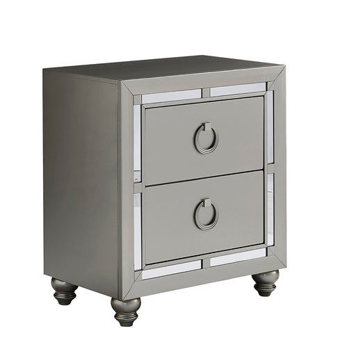 Chloe - Nightstand - Gemstone Silver - R&R Furniture Gallery (Fountain Valley, CA)