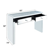 Noralie - 32"H Console Table - Mirrored & Faux Diamonds - R&R Furniture Gallery (Fountain Valley, CA)