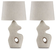 Chadrich - Paper Table Lamp (Set of 2) - Antique Beige - R&R Furniture Gallery (Fountain Valley, CA)