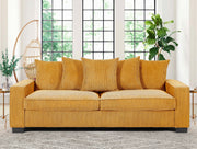 Luxe Sofa With 5 Matching Toss Pillows, Sleek Design, Spacious And Comfortable 3 Seater Couch - R&R Furniture Gallery (Fountain Valley, CA)
