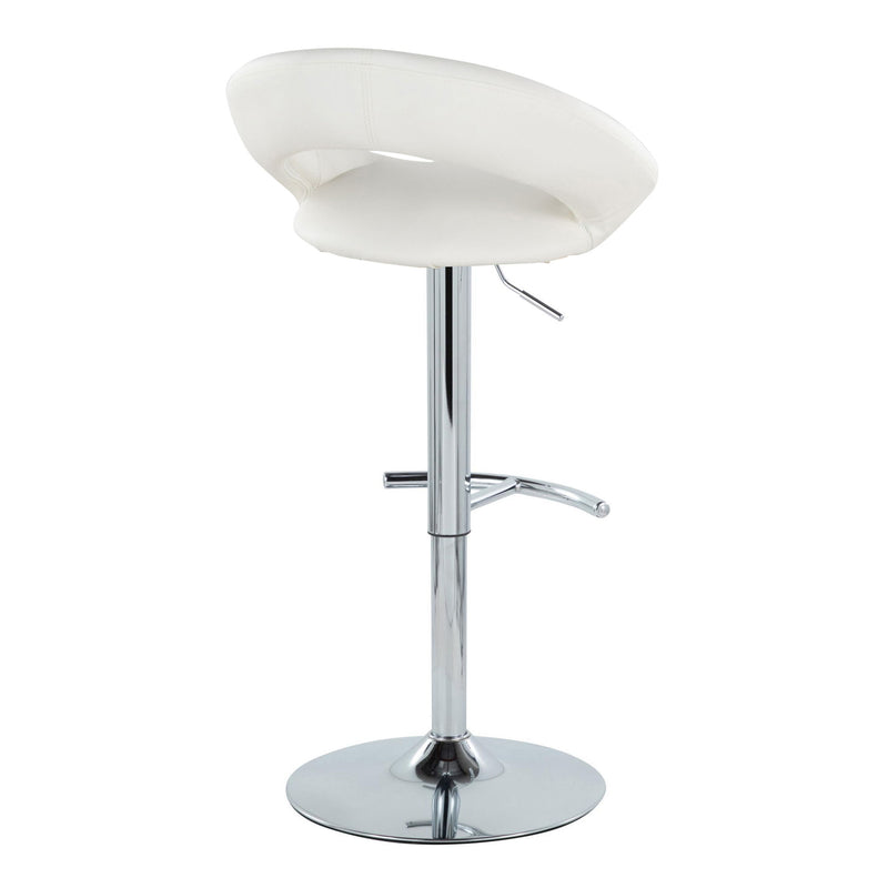 Lumi Source Posh contemporary adjustable barstools set with swivel, rounded T footrest, modern design for kitchen or bar area