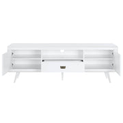 Pagan - TV Stand - White High Gloss - R&R Furniture Gallery (Fountain Valley, CA)