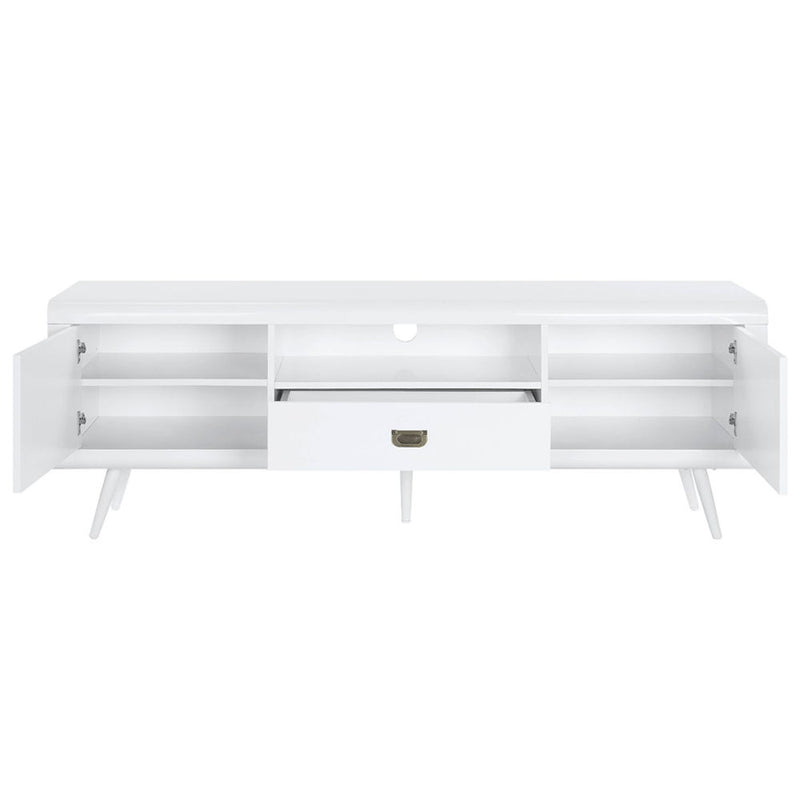 Pagan - TV Stand - White High Gloss - R&R Furniture Gallery (Fountain Valley, CA)