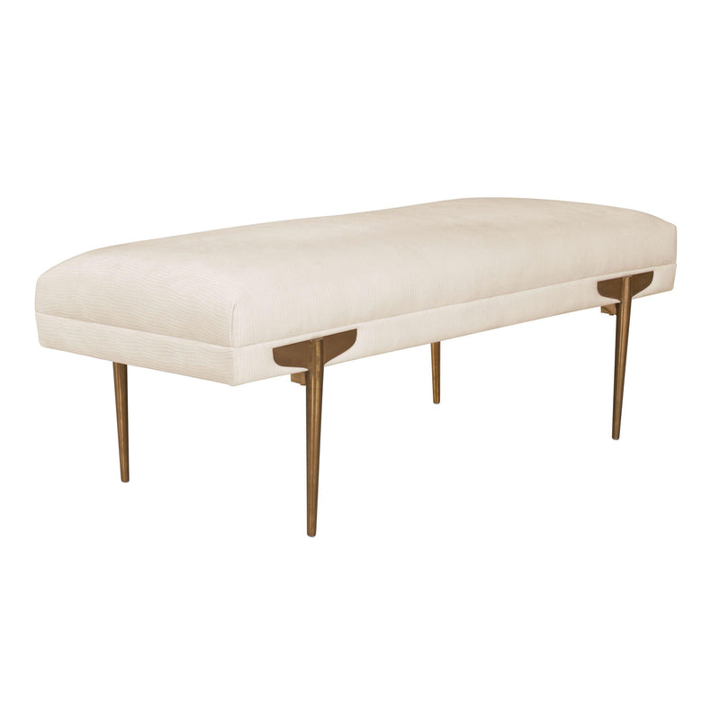 Brno - Waived Velvet Bench - R&R Furniture Gallery (Fountain Valley, CA)
