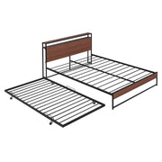 Platform Bed Frame With Trundle, USB Ports And Slat Support, No Box Spring Needed - R&R Furniture Gallery (Fountain Valley, CA)