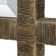 Uttermost Abanu ribbed dressing mirror with a sleek vanity mirror design, featuring a ribbed frame and modern aesthetic.