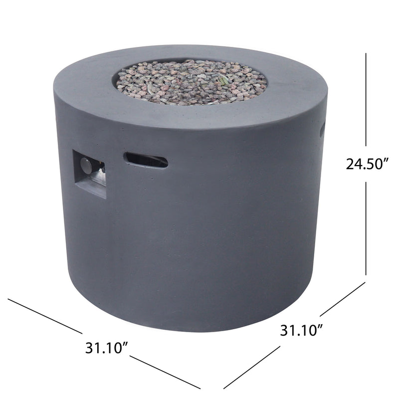 Round Iron Fire Pit With 40, 000 Btu - R&R Furniture Gallery (Fountain Valley, CA)