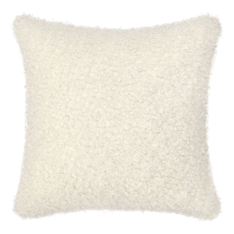 Ivory Carter's 22x22 inch accent pillow by Classic Home, featuring soft fabric and a stylish, neutral design for home decor.