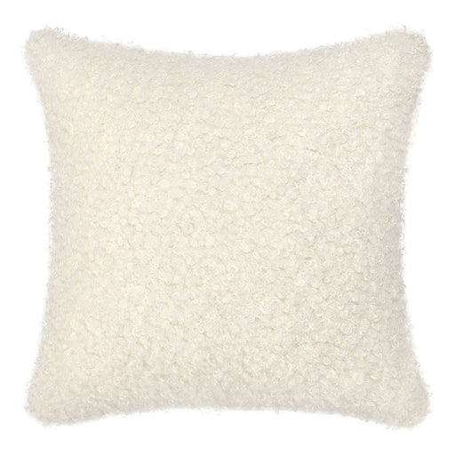 Ivory Carter's 22x22 inch accent pillow by Classic Home, featuring soft fabric and a stylish, neutral design for home decor.