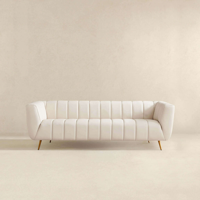 Lamattina - Genuine Italian Channel Tufted Sofa - R&R Furniture Gallery (Fountain Valley, CA)