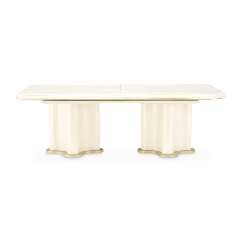 La Terrazza - Double Pedestal Dining Table - Creamy Pearl - R&R Furniture Gallery (Fountain Valley, CA)