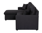 Paisley - Fabric Reversible Sleeper Sectional Sofa With Storage Chaise - R&R Furniture Gallery (Fountain Valley, CA)