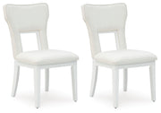 Chalanna - Dining Upholstered Side Chair (Set of 2) - White - R&R Furniture Gallery (Fountain Valley, CA)