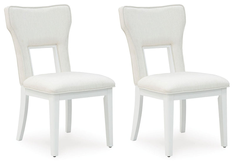 Chalanna - Dining Upholstered Side Chair (Set of 2) - White - R&R Furniture Gallery (Fountain Valley, CA)