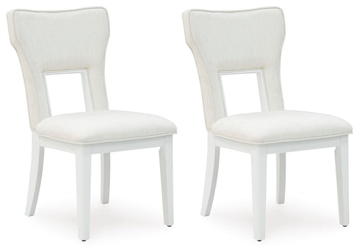 Chalanna - Dining Upholstered Side Chair (Set of 2) - White - R&R Furniture Gallery (Fountain Valley, CA)
