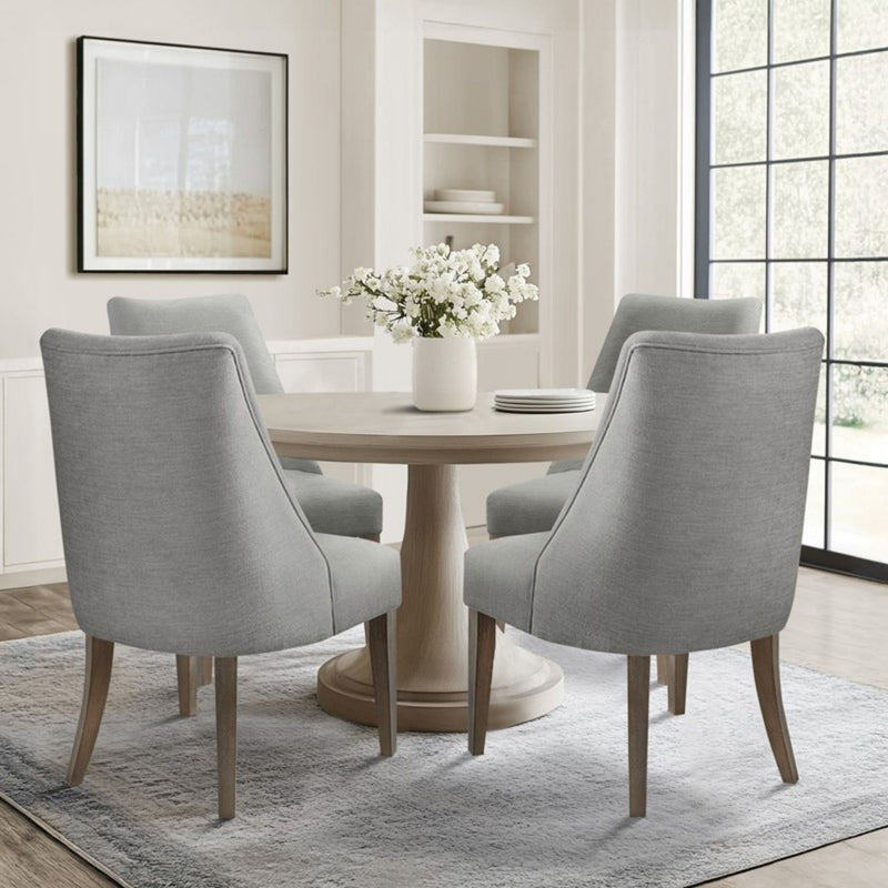 Winfield - Upholstered Dining Chair (Set of 2) - Light Gray - R&R Furniture Gallery (Fountain Valley, CA)