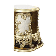 Desiderius - Nightstand - Antique Gold & Hand Painted Brown - R&R Furniture Gallery (Fountain Valley, CA)