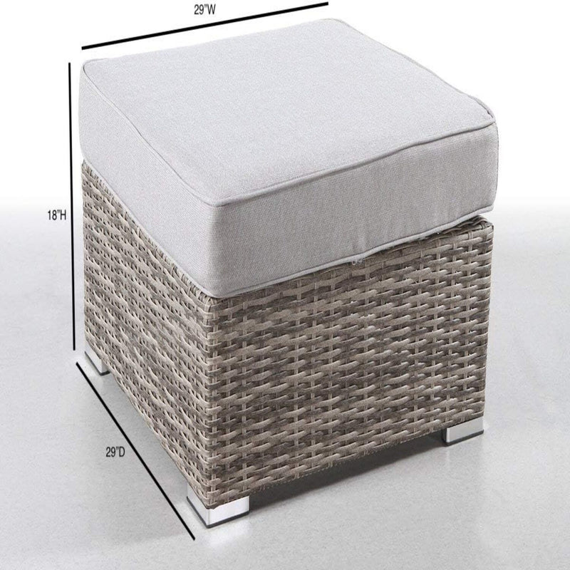 Stylish Outdoor Ottoman With Cushion For Comfort - R&R Furniture Gallery (Fountain Valley, CA)