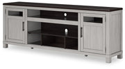 Darborn - XL TV Stand W/Fireplace Option - Gray / Brown - R&R Furniture Gallery (Fountain Valley, CA)