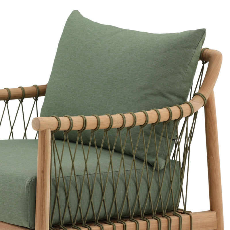Tahoe - Outdoor Sofa Chair - Green And Natural