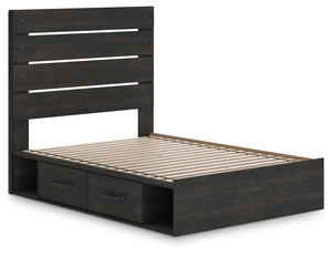 Hollivern - Panel Bed With Storage
