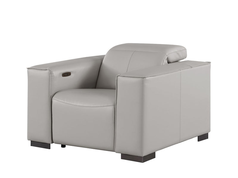 1208 - Modular Leather Set With 5 Power Recliners & Power Headrests