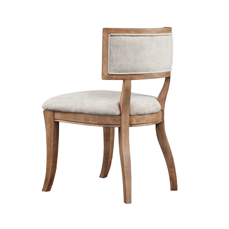 Classic Dining Chair With Curved Back (Set of 2) - Beige / Light Natural - R&R Furniture Gallery (Fountain Valley, CA)