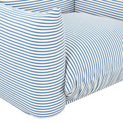 TOV Furniture Saint Tropez stuffed outdoor armchair with plush cushions and durable fabric, ideal for patio or garden seating.