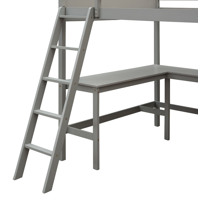 Loft Bed With Shelves With Desk - R&R Furniture Gallery (Fountain Valley, CA)