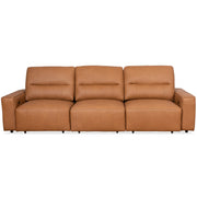 Grant - Triple Power Convertible Sofa - Cognac - R&R Furniture Gallery (Fountain Valley, CA)