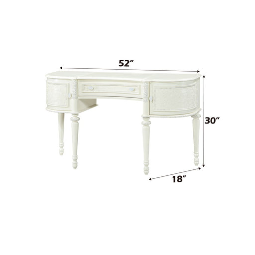 Dorothy - Vanity Desk & Mirror - Ivory - R&R Furniture Gallery (Fountain Valley, CA)