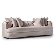 Carmela - Mansion Sofa - Almond / Gold - R&R Furniture Gallery (Fountain Valley, CA)