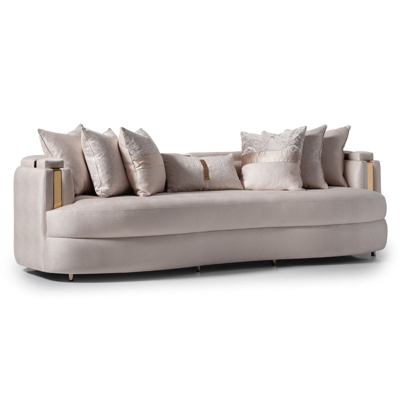 Carmela - Mansion Sofa - Almond / Gold - R&R Furniture Gallery (Fountain Valley, CA)