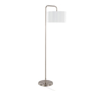 Contemporary Lumi Source Puck floor lamp with a sleek, round design and modern metal base, ideal for living room or office lighting.