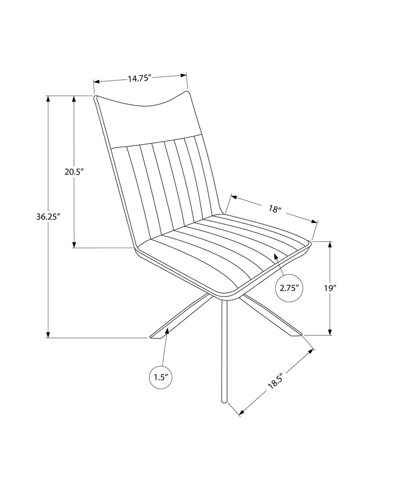 Dining Chair, Side, Upholstered For Dining Room, Modern - R&R Furniture Gallery (Fountain Valley, CA)