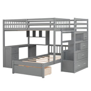 Bunk Bed With Desk, Drawers And Shelves - R&R Furniture Gallery (Fountain Valley, CA)
